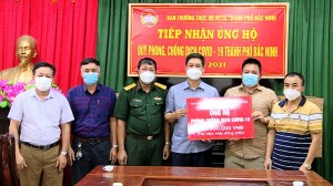 MTTQ thành phố tiếp nhận ủng hộ phòng chống dịch Covid-19