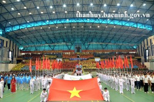 Một số hình ảnh tại Lễ khai mạc Hội khoẻ Phù Đổng thành phố Bắc Ninh lần thứ X năm 2024