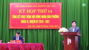 HĐND phường Đáp Cầu tổ chức kỳ họp tổng kết nhiệm kỳ 2016 - 2021