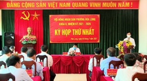 HĐND phường Hòa Long bầu các chức danh chủ chốt nhiệm kỳ 2021 - 2026