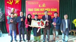 Chủ tịch UBND tỉnh trao Huy hiệu Đảng tại phường Hòa Long