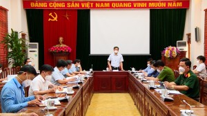 Thường trực Thành ủy làm việc với phường Nam Sơn, Vân Dương, Đại Phúc  về công tác phòng chống dịch Covid-19