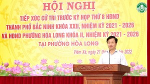 Chủ tịch UBND thành phố Nguyễn Song Hà tiếp xúc cử tri phường Hòa Long