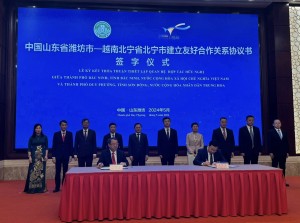 Thành phố Bắc Ninh và thành phố Duy Phường, tỉnh Sơn Đông, nước Cộng hòa nhân dân Trung Hoa ký kết tăng cường giao lưu kinh tế, thương mại và kết nối