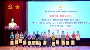 Tổng kết tháng Công nhân năm 2023 và khen thưởng công tác tổ chức Đại hội Công đoàn cơ sở nhiệm kỳ 2023 – 2028