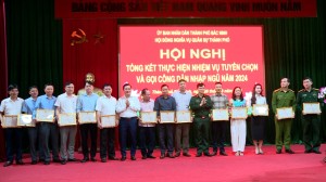 Thành phố Bắc Ninh tổng kết nhiệm vụ tuyển chọn  và gọi công dân nhập ngũ năm 2024