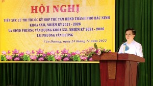 Tổ đại biểu HĐND thành phố tiếp xúc cử tri phường Vân Dương