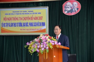Đảng bộ Công ty TNHH MTV Môi trường và CTĐT Bắc Ninh tổ chức sinh hoạt chuyên đề chính trị tư tưởng năm 2017