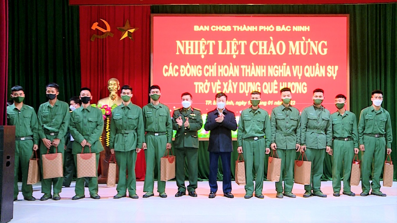 Thành phố Bắc Ninh đón nhận 135 quân nhân hoàn thành nghĩa vụ quân sự